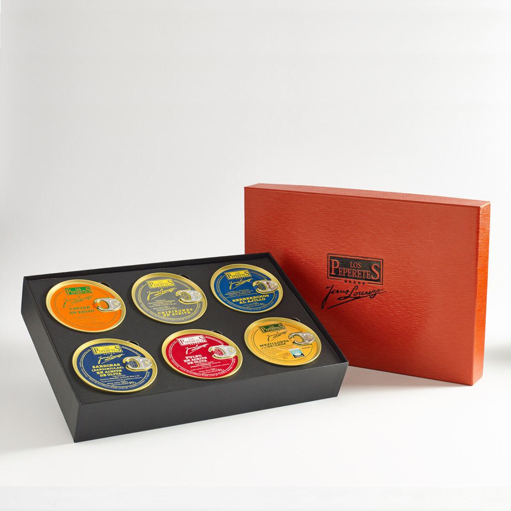 6 conservas gourmet en caja delux